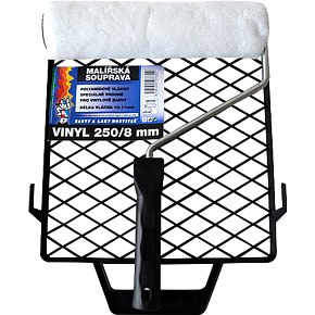 BARVY A LAKY HOSTIVAŘ Vinyl roller for painting with holder and grid, 250 mm BARVY A LAKY HOSTIVAŘ Vinyl roller for painting with holder and grid, 250 mm