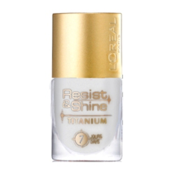 Loreal Paris Resist & Shine Titanium nail polish 001 Pure Blanc 9 ml