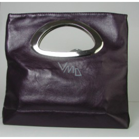 Dove Purse purple, white with chrome handle