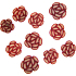 Professional nail decorations flowers burgundy-beige 132 1 pack