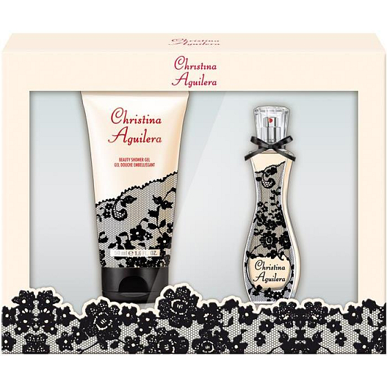 Christina Aguilera Signature perfumed water for women 15 ml + shower gel 50 ml, gift set 2015