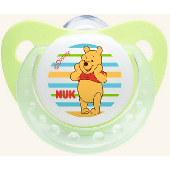 Nuk Trendline Winnie the Pooh orthodontic silicone comforter 0-6 months 1 piece