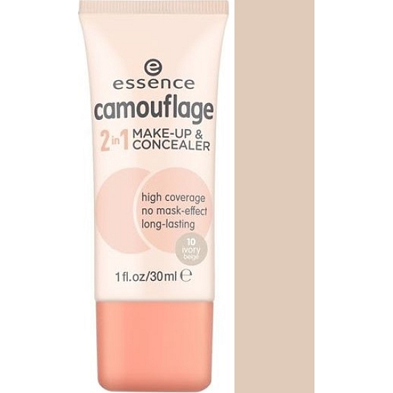 Essence Camouflage 2in1 Makeup & Concealer 10 Ivory Beige 30 ml