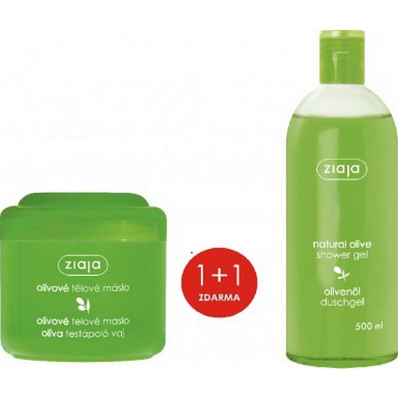 Ziaja Oliva body butter 200 ml + Oliva shower gel 500 ml, duopack
