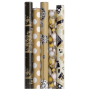 Hoomark Gift wrapping paper 70 x 200 cm Gold with white polka dots