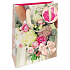 Nekupto Gift paper bag matt 18 x 22.5 x 9 cm Flowers with 3D application bow 1690 LBM