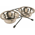 Trixie Stainless steel bowl in stand diameter 16 cm, 2 x 0.75 l