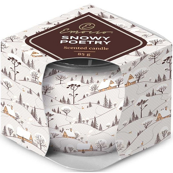 Emocio Dekor Snowy Poetry scented candle glass 70 x 62 mm 85 g
