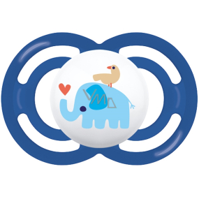 Mam Perfect silicone orthodontic pacifier 6+ months Blue with elephant