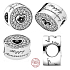 Charm Sterling silver 925 Happy Anniversary, stopper, clip bead for bracelet