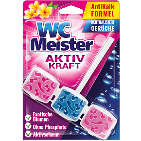 WC Meister Aktiv Kraft Exotic Flowers Toilet Block, 45 g