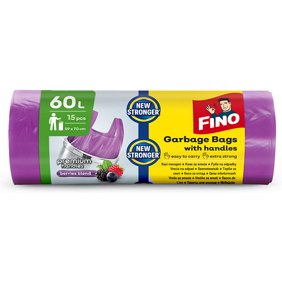 Fino trash bags with handles, 60 L