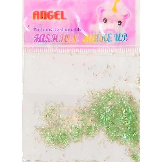 Angel nail decorations ribbons green 2 g