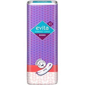Evita Normal Long, women's pads, 10 pcs