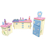 Wooden puzzle furniture for dolls Kitchen 20 x 15 cm