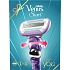 Gillette Venus Swirl shaver + spare head 1 piece + Satin Care shaving gel 75 ml, cosmetic set, for women
