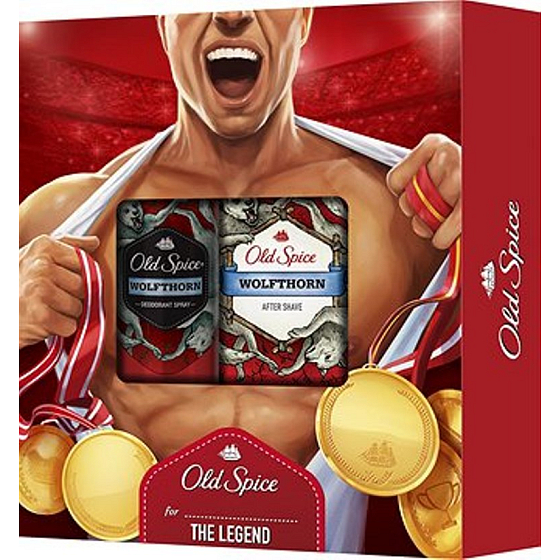 Old Spice Wolfthorn deodorant spray 150 ml + shower gel 250 ml, cosmetic set