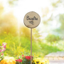 Bohemia Gifts Wooden Herb Marker with Print - Basil, circle diameter is 5 - 8 cm