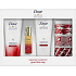 Dove Advanced hair shampoo 250 ml + conditioner 250 ml + oil serum 50 ml + can with rubber bands, bun padding and tweezers, cosmetic set