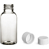 Transparent bottle, plastic, with cap, diameter 28 mm, 100 ml