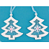 White tree with snowflake in bag 7 cm 2 pieces