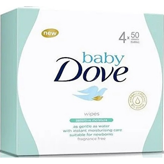 Dove Baby Sensitive Moisture Wet Wipes for babies 4 x 50 pieces