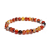 Agate yellow bracelet elastic natural stone, ball 6 mm / 16 - 17 cm