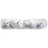 Roller blinds white with silver print for hanging 4 cm 6 pieces