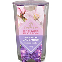 Emocio Orchard Blossom & French Lavender - Blossoming flowers and lavender two-colour scented candle glass 76 x 118 mm 170 g