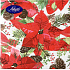 Nekupto Paper napkins 3 layers 33 x 33 cm 20 pieces White, Christmas roses, rosehips, holly
