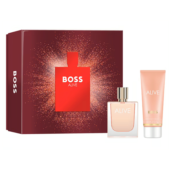 Hugo Boss Alive eau de parfum 50 ml + body lotion 75 ml, gift set for women