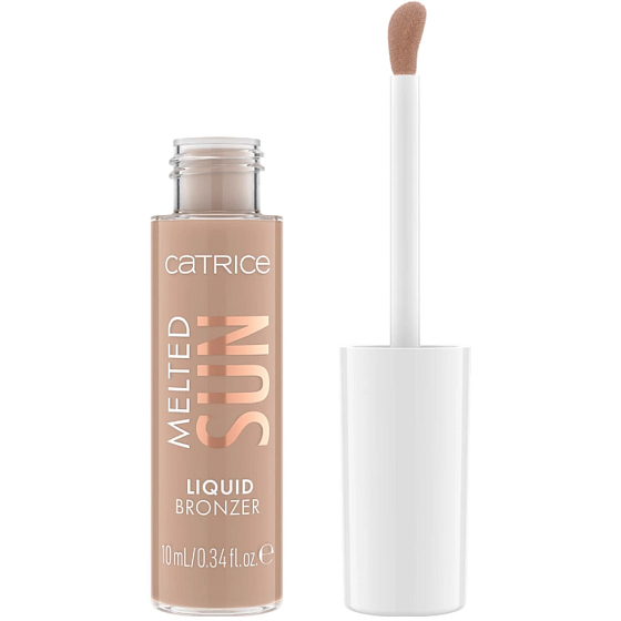  Catrice Melted Sun tekutý bronzer 005 Tan Lines, 10 ml. Tekutý bronzer, který dodává pleti přirozený opálený vzhled a hladký, matný finiš s dlouhotrvajícím efektem.