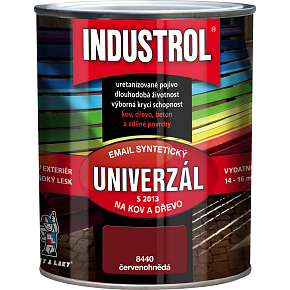 Industrol S2013 universal gloss topcoat for metal and wood, 8440 red-brown, 600 ml