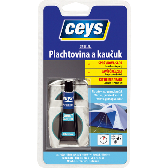 Ceys Special tarpaulin and rubber, 4 patches, 7 ml