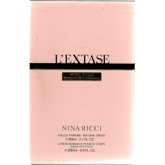 Nina Ricci L Extase perfumed water 80 ml + body lotion 200 ml, gift set