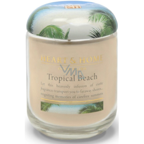 Heart & Home Tropical beach Soy scented candle medium burns up to 30 hours 110 g