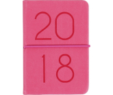 Albi Diary 2018 mini Pink with rubber band 7,5 cm × 11 cm × 1,1 cm