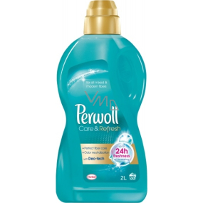Perwoll Care & Refresh washing gel for synthetic and mixed fabrics, captures and neutralizes unwanted odors directly in the fabric 33 doses 2 l