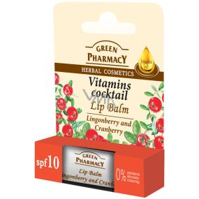 Green Pharmacy Vitamins Cocktail - Cranberry Vitamins and Jojoba Oil Lip Balm 3.6 g