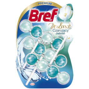 Bref De Luxe Lovely Jasmine solid toilet block for hygienic cleanliness and freshness of your toilet 3 x 50 g