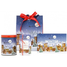 Castelbel Winter Wonderland toilet soap 150 g + scented candle 250 g + bag in a tin can, Christmas cosmetic set