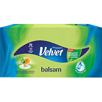 Velvet Balsam 3-ply paper tissues, 70 pcs