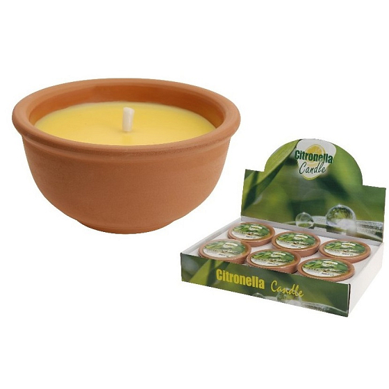 Bolsius Citronela repellent candle terracotta 130 x 65 mm 1 piece