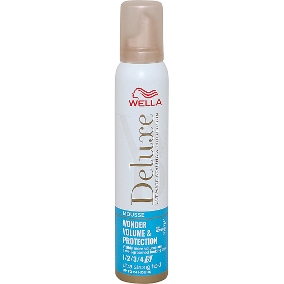 Wella Deluxe Wonder Volume & Protection very strong hold mousse for hair 200 ml