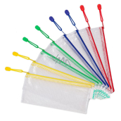 Tarifold DL mesh envelope with zipper, PVC 8 pcs mixed colours