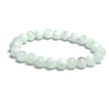 Angelite bracelet elastic natural stone, ball 8 mm / 16 - 17 cm, stone of peace