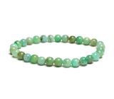 Jadeite Burmese bracelet elastic natural stone, ball 6 mm / 16 - 17 cm