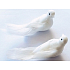 White bird on clip 11 cm 2 pieces