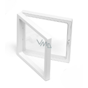 3D universal plastic frame with foil, white 5 x 5 cm