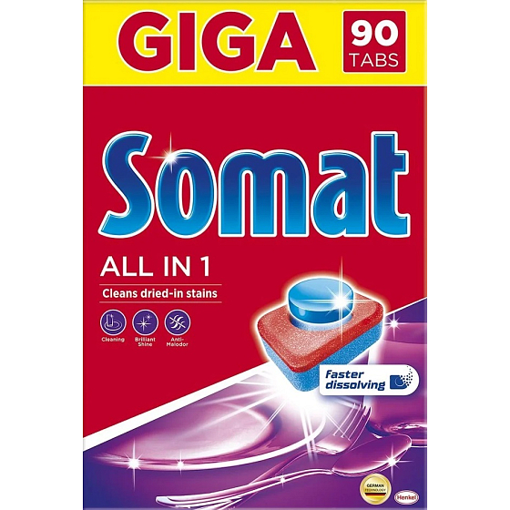 Somat All in 1 Extra Dishwasher Tablets 90 pieces